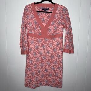 Vineyard Vines Women’s Nautical Pink Dress Starfish Print Size 8
